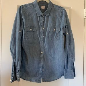 J crew - women’s chambray shirt - Large